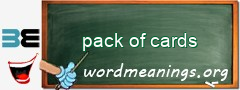 WordMeaning blackboard for pack of cards